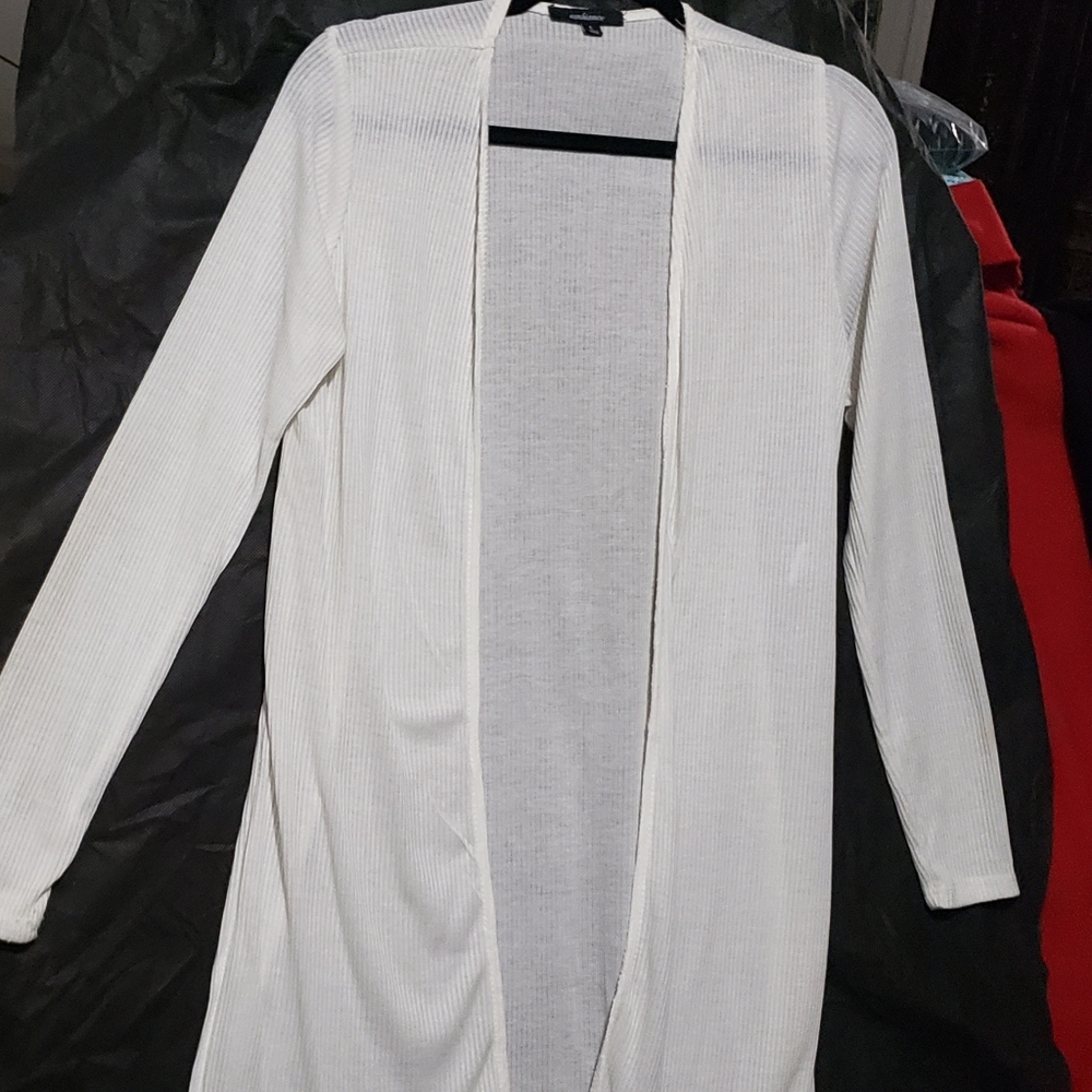 Ambience long ribbed sheer Cardigan-Large-pre-luved